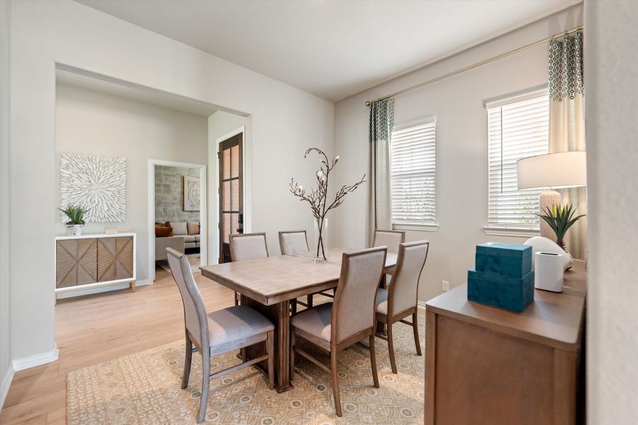 Furnished interior in a model home at Hillview Addition in Decatur (Image 6).