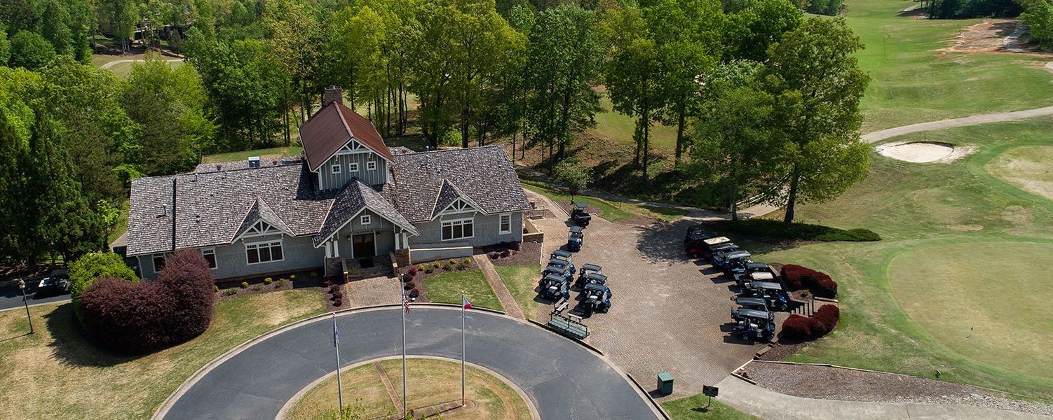 Aerial view of the East Harbor II at Chestatee community in Dawsonville, GA, showing layout and nearby surroundings (Image 1).
