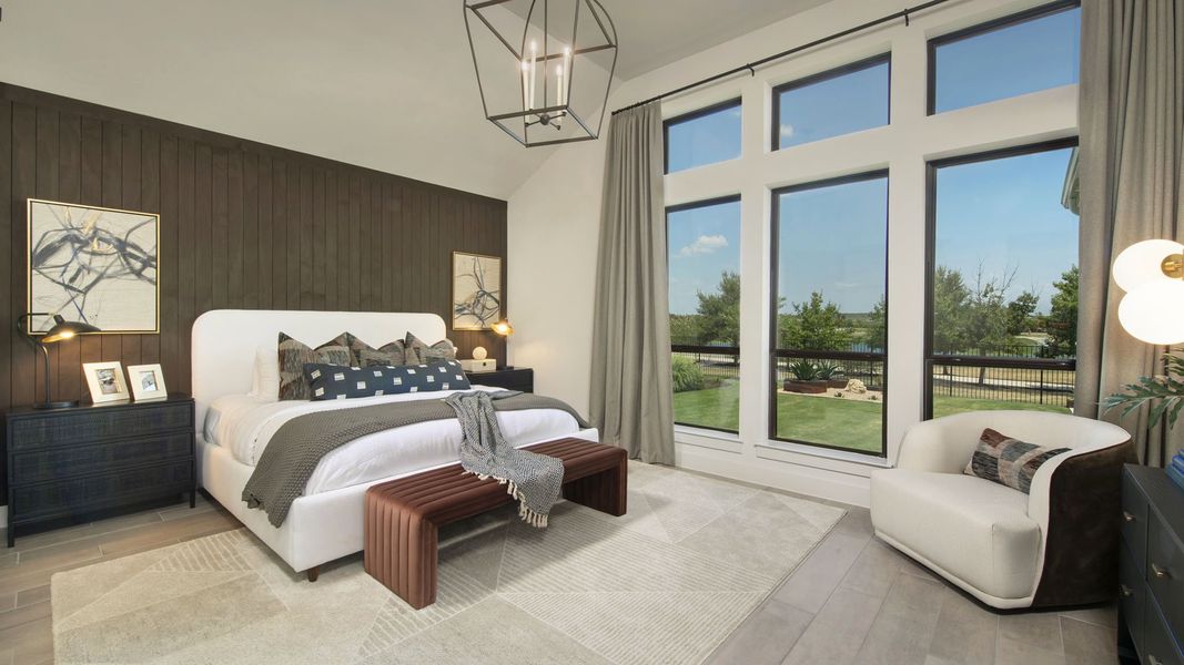 Furnished interior in a model home at Easton Park 60' in Austin (Image 17).