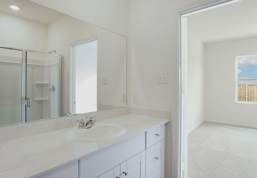 Furnished interior in a model home at Avalon Ridge in Cut and Shoot (Image 7).