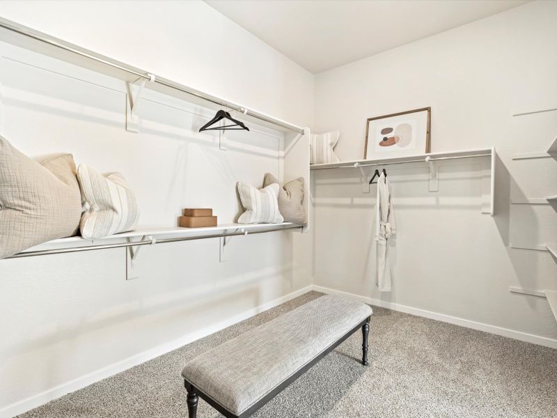 Lennon Primary closet modeled at Abel Ranch