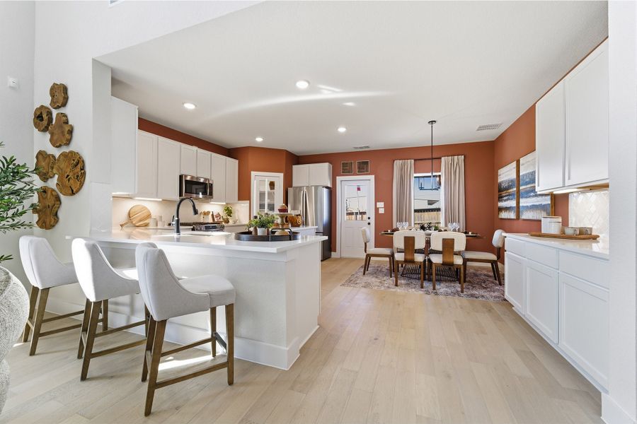 Furnished interior in a model home at Notting Hill in Converse (Image 28).