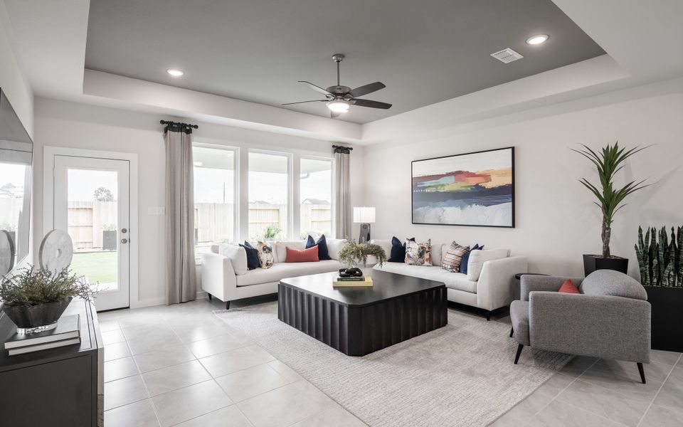 Furnished interior in a model home at Mason Woods in Cypress (Image 4). Furnished interior in a model home at Mason Woods in Cypress (Image 4).
