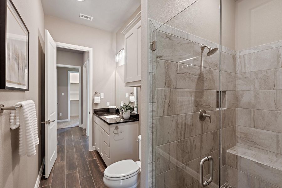 Furnished interior in a model home at Vintage Oaks in Weatherford (Image 43).