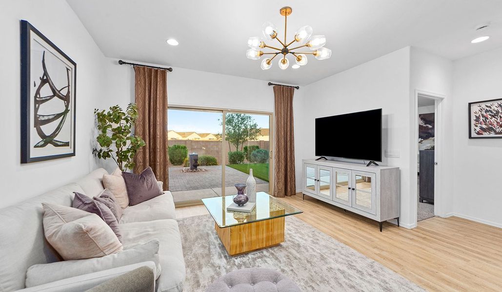 Furnished interior in a model home at Barnett Village in Marana (Image 18).