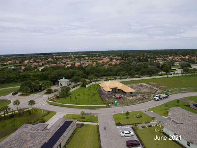 Aerial view of the Bent Pine Preserve community in Vero Beach, FL, showing layout and nearby surroundings (Image 33).
