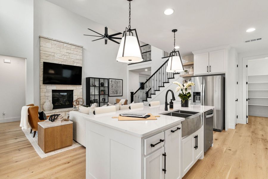 American Legend Homes 50' model in Wellington - Living Area/Kitchen American Legend Homes 50' model in Wellington - Living Area/Kitchen