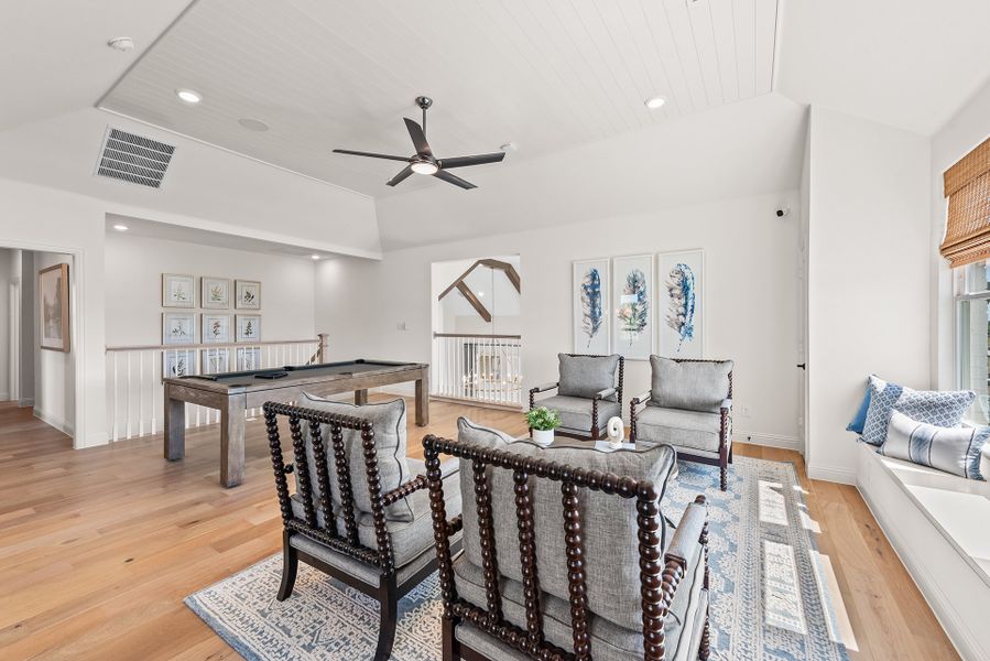 Furnished interior in a model home at The Homestead - 72' in Rockwall (Image 13).