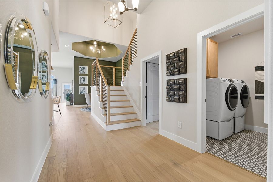Furnished interior in a model home at Sundance Cove in Crosby (Image 5).
