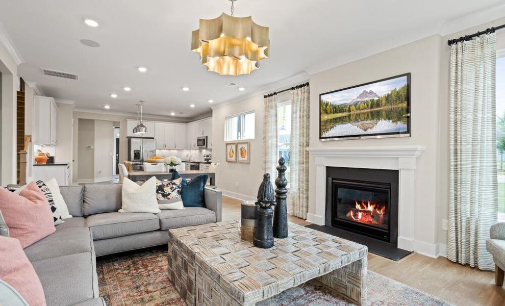 Furnished interior in a model home at Villas at Dawsonville in Dawsonville (Image 7).