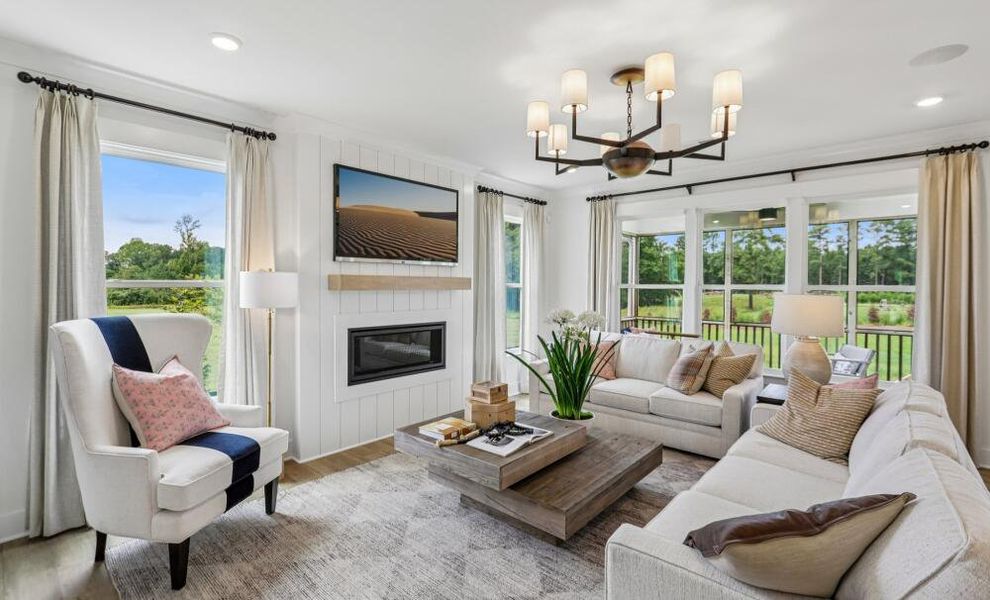 Furnished interior in a model home at Cedar Ridge in Angier (Image 23).