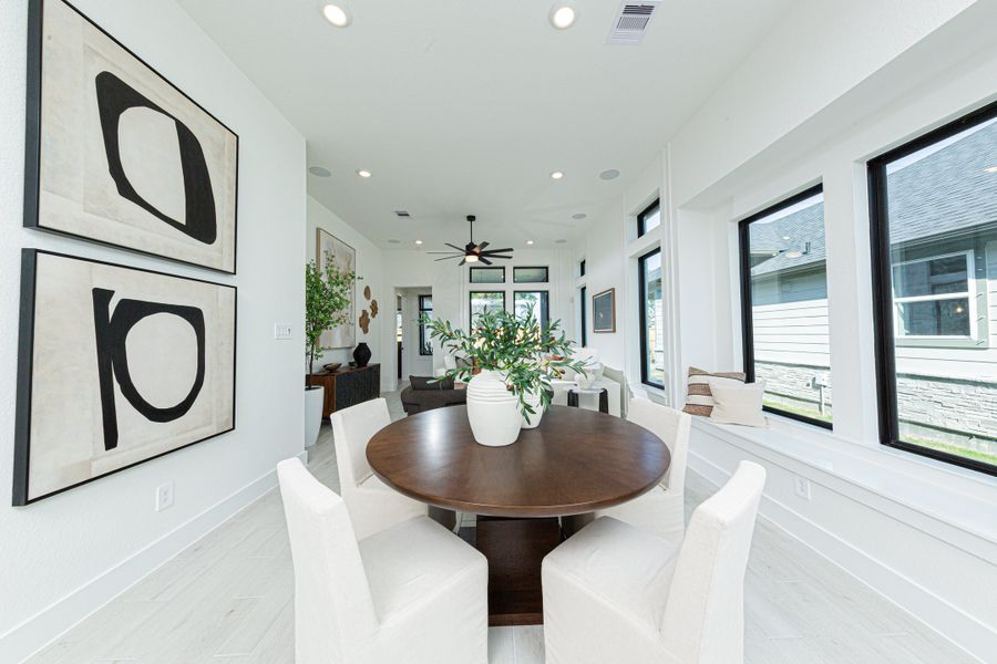 Furnished interior in a model home at Meridiana in Manvel (Image 6). Furnished interior in a model home at Meridiana in Manvel (Image 6).