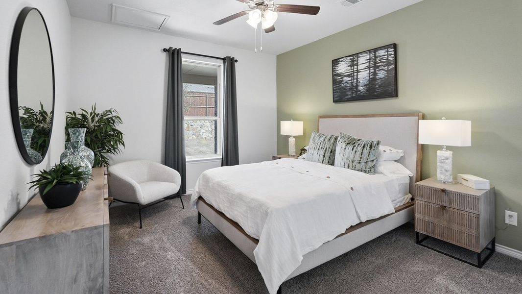 Furnished interior in a model home at The Woods at Lindsey Place in Anna (Image 32).