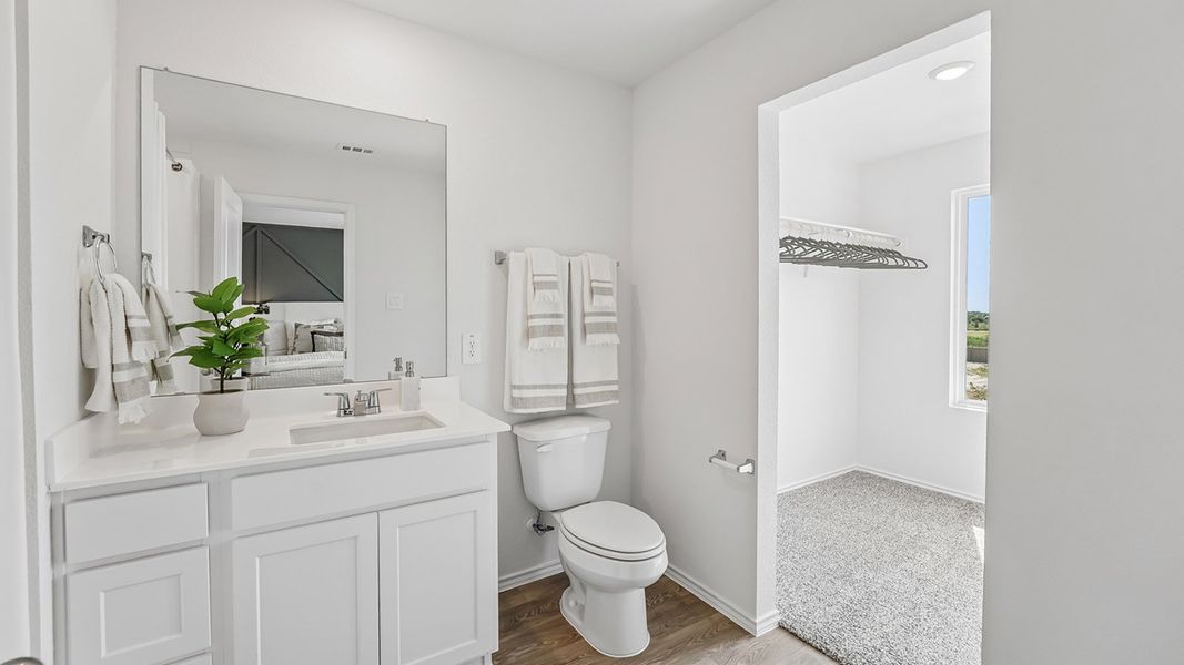 Furnished interior in a model home at Marigold in Kyle (Image 22).