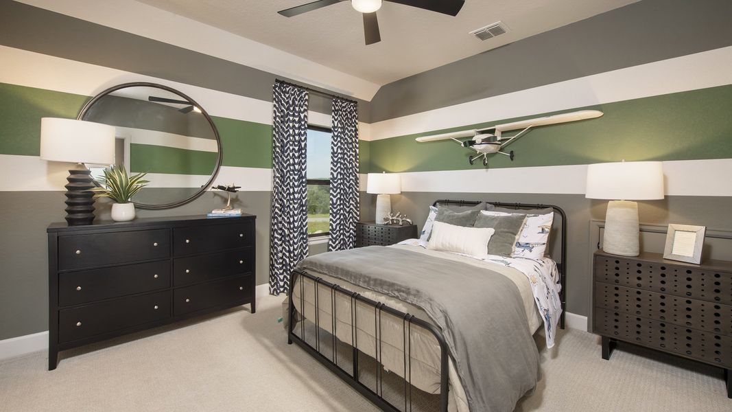 Furnished interior in a model home at Johnson Ranch 55' in Bulverde (Image 23). Furnished interior in a model home at Johnson Ranch 55' in Bulverde (Image 23).