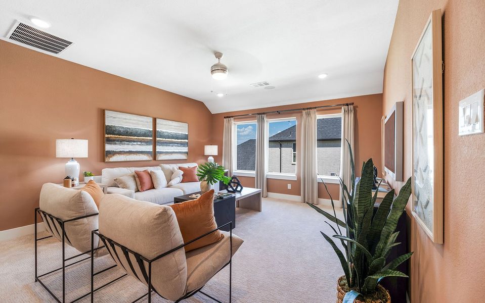 Furnished interior in a model home at Westridge in McKinney (Image 19).