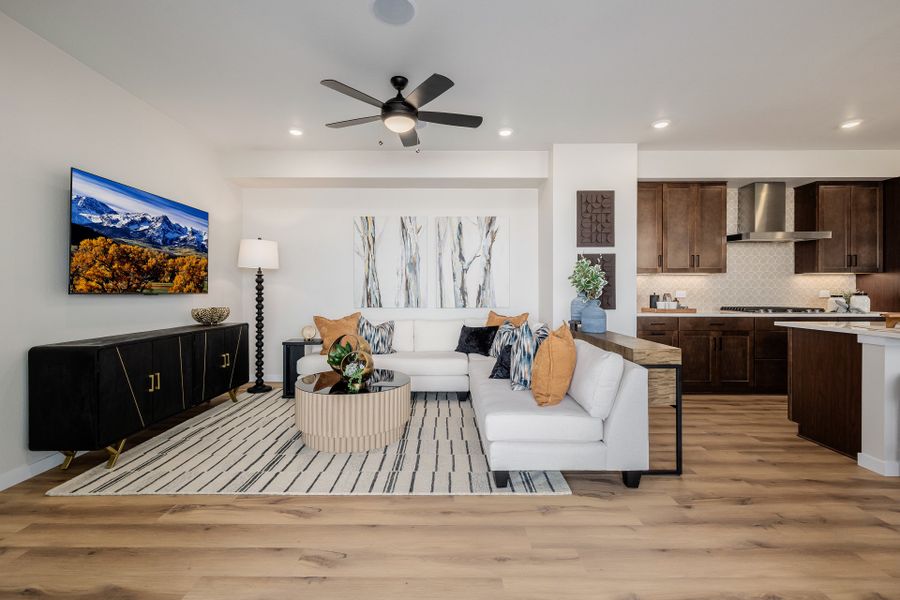 Furnished interior in a model home at Painted Prairie in Aurora (Image 32).