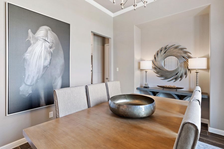 Furnished interior in a model home at Vintage Oaks in Weatherford (Image 58).