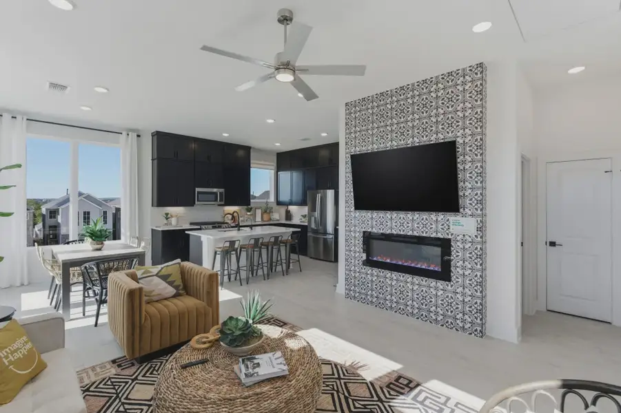 Furnished interior in a model home at Rose Hill in San Antonio (Image 3). Furnished interior in a model home at Rose Hill in San Antonio (Image 3).