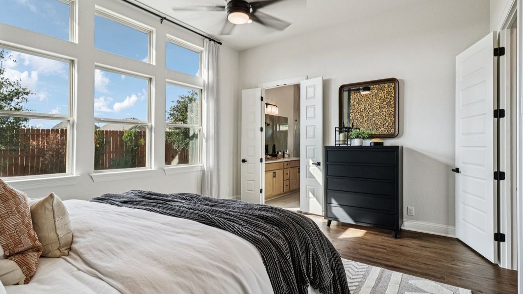 Furnished interior in a model home at Meyer Ranch – Premier in New Braunfels (Image 46).