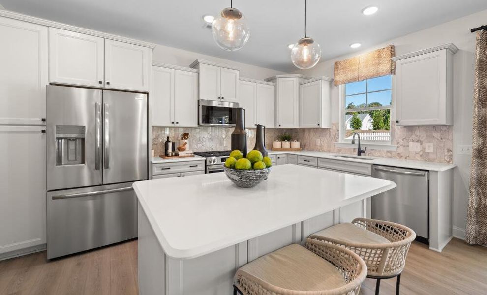 Furnished interior in a model home at Hayes Village in Greensboro (Image 5).