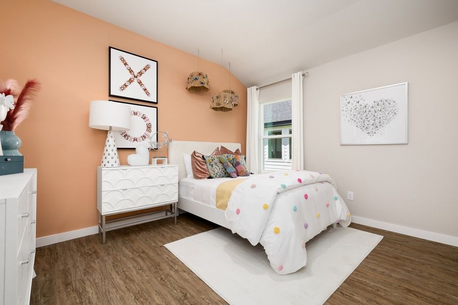 Furnished interior in a model home at Alberta Heights in Edinburg (Image 64).