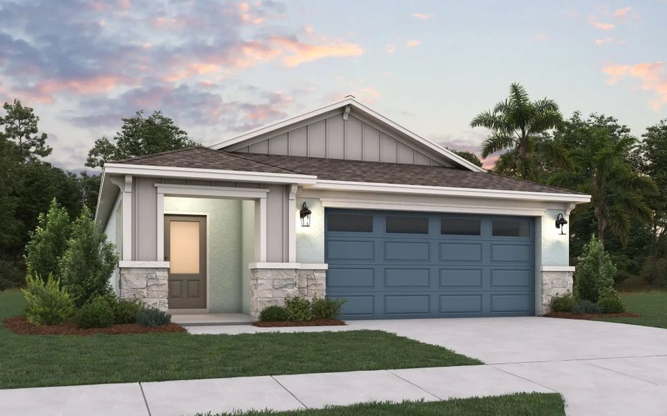 Front exterior of a home in the Reserve at Hammock Oaks 40' community, located in Lady Lake, FL (Image 18). Front exterior of a home in the Reserve at Hammock Oaks 40' community, located in Lady Lake, FL (Image 18).