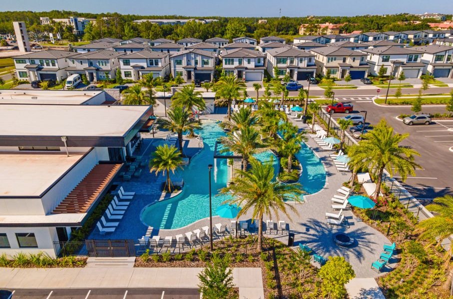 Aerial view of the Paradiso Grande Resort community in Orlando, FL, showing layout and nearby surroundings (Image 12).