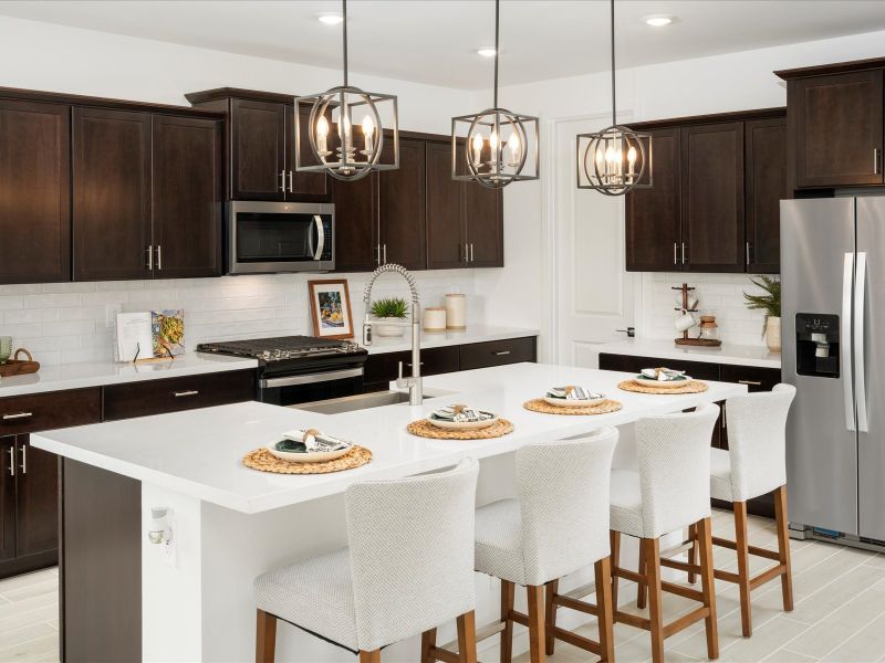 Kitchen in the Lark Floorplan at Mesquite Mountain Ranch