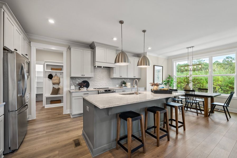 Furnished interior in a model home at The View in Durham (Image 6).