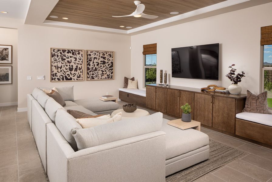 Furnished interior in a model home at Borgata Summit in Queen Creek (Image 3).