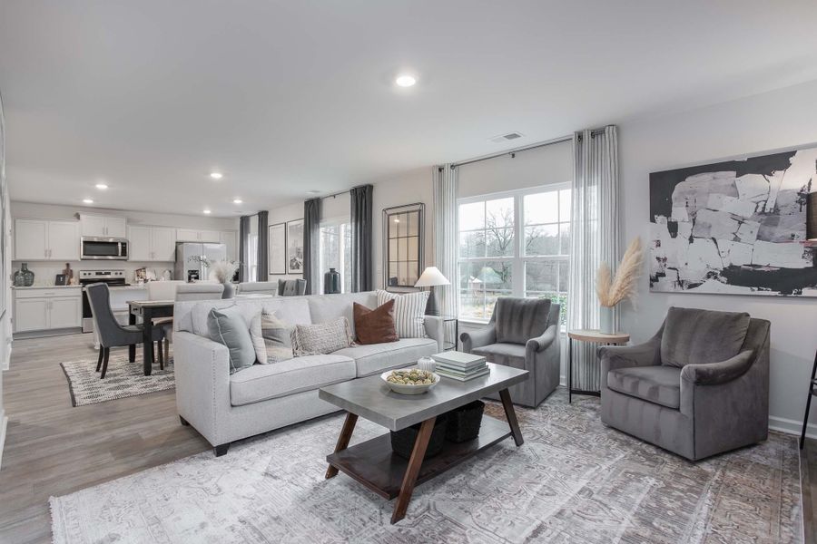 Furnished interior in a model home at Ridge Pointe in Trinity (Image 22).