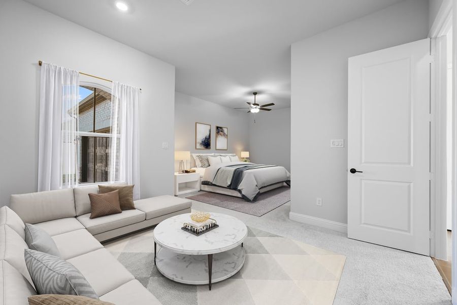 Furnished interior in a model home at The Ridge at Northlake 70s in Northlake (Image 45).