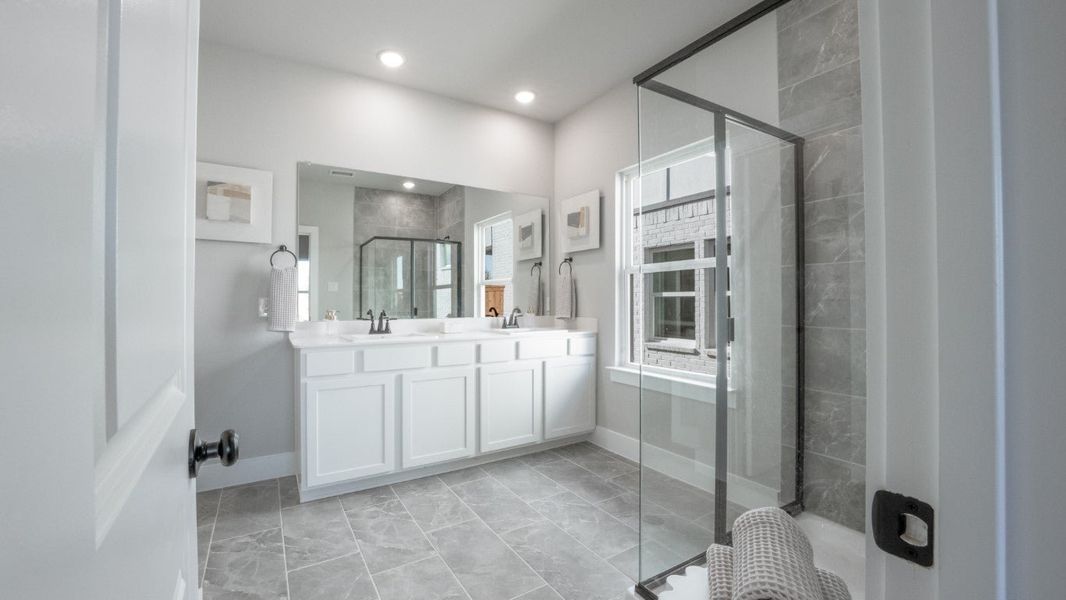 Furnished interior in a model home at The Meadows in Denton (Image 25).