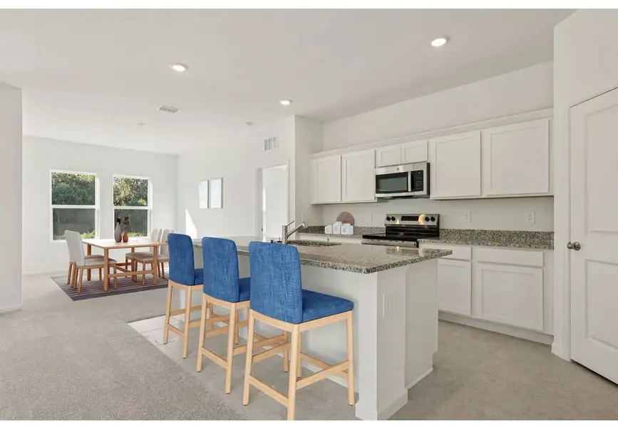 Furnished interior in a model home at Landings at Mount Olive in Polk City (Image 3). Furnished interior in a model home at Landings at Mount Olive in Polk City (Image 3).