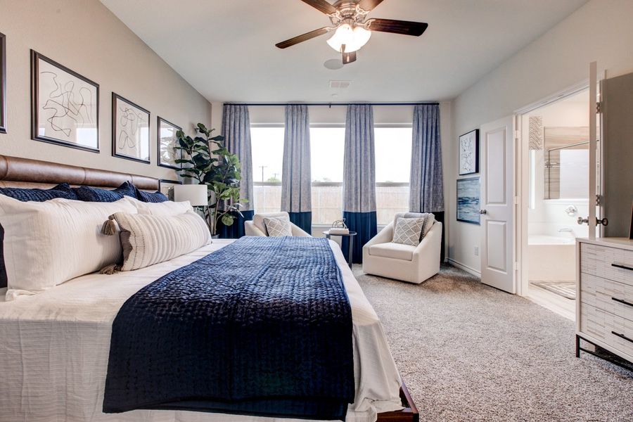 Furnished interior in a model home at Palmilla Springs in Fort Worth (Image 32).