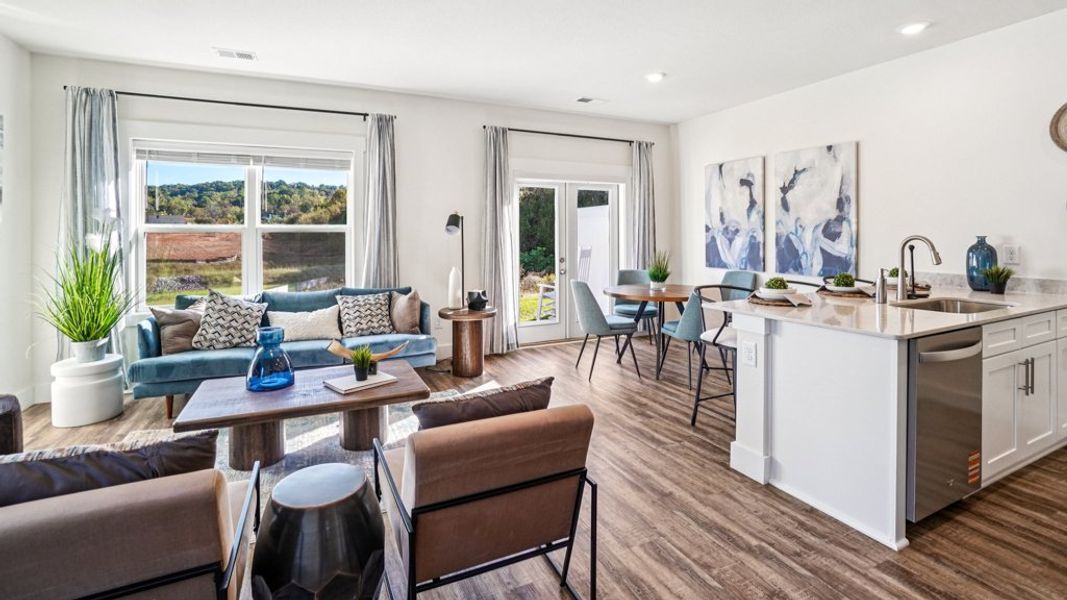 Furnished interior in a model home at Fieldcrest Acres Townhomes in Blountville (Image 28).