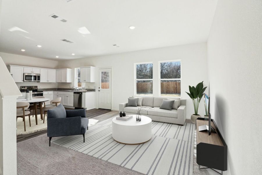 Furnished interior in a model home at The Landing in New Caney (Image 5). Furnished interior in a model home at The Landing in New Caney (Image 5).