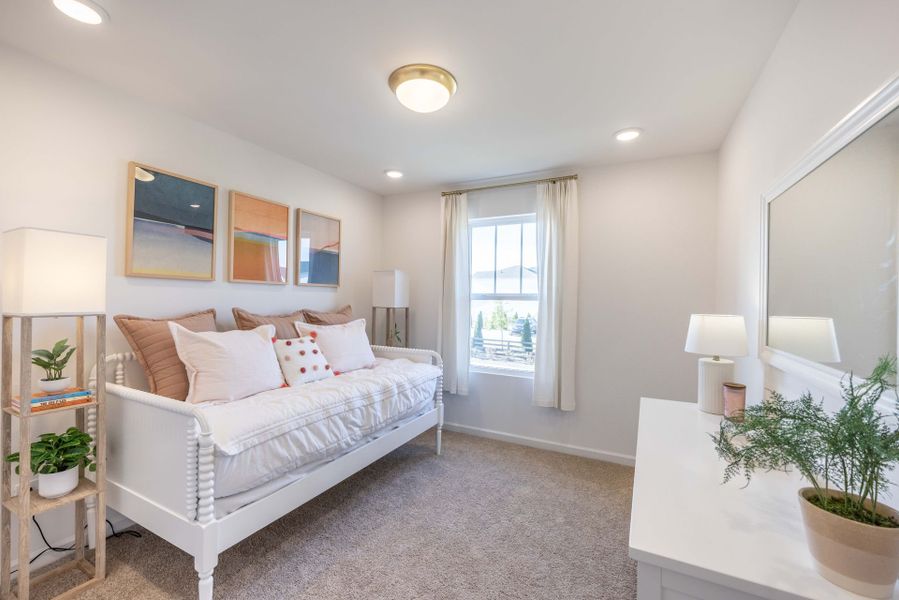 Furnished interior in a model home at Morgan Hills in Albemarle (Image 10).