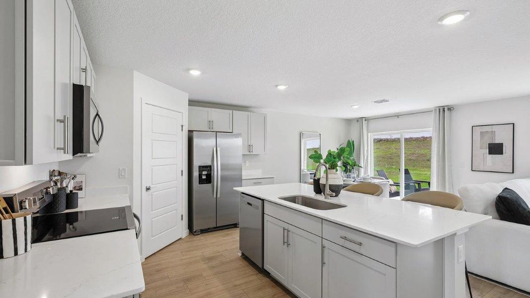 Furnished interior in a model home at Boulevard Oaks in Lady Lake (Image 13). Furnished interior in a model home at Boulevard Oaks in Lady Lake (Image 13).