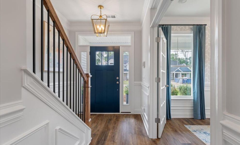 Furnished interior in a model home at Parker's Preserve in Ridgeville (Image 5).