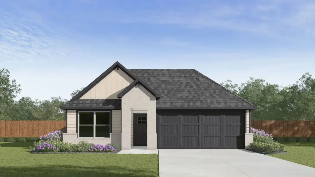 Front exterior of a home in the Trails of Windcrest community, located in Fredericksburg, TX (Image 7).