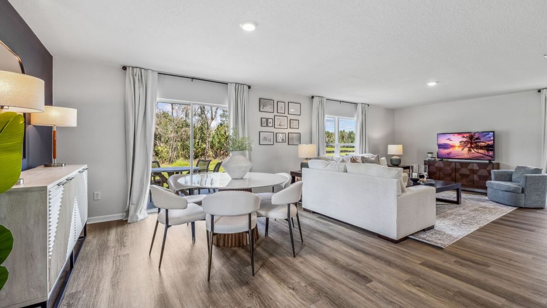 Furnished interior in a model home at Bella Lago in Parrish (Image 9).