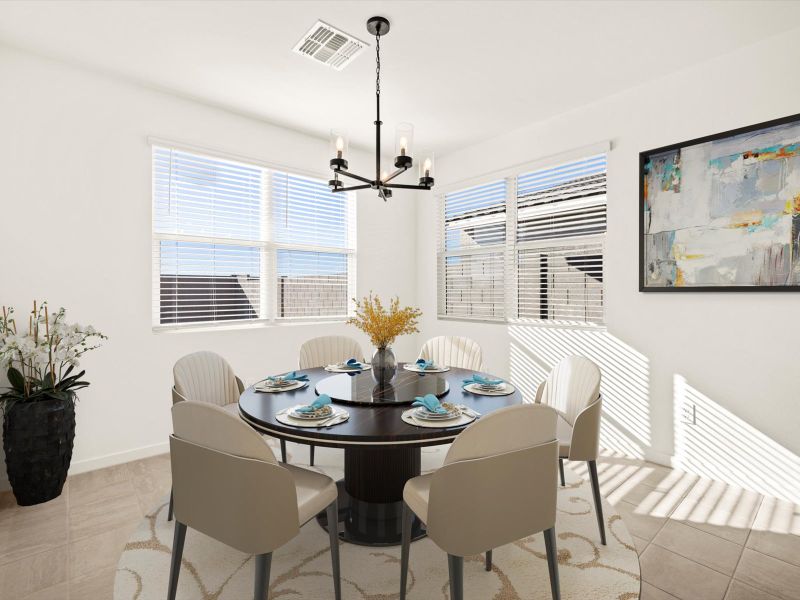 Furnished interior in a model home at Entrada Signature Series in Tolleson (Image 8). Furnished interior in a model home at Entrada Signature Series in Tolleson (Image 8).