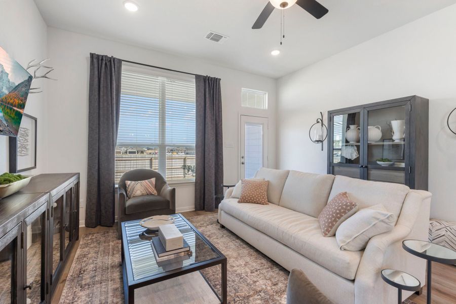 Furnished interior in a model home at Warrior's Legacy in Nolanville (Image 17). Furnished interior in a model home at Warrior's Legacy in Nolanville (Image 17).