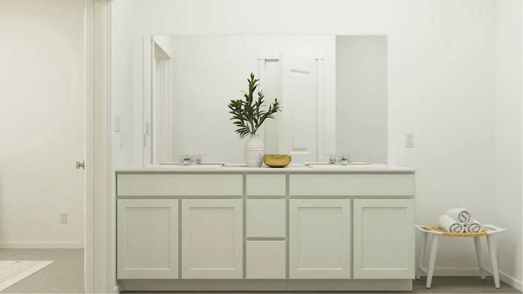Furnished interior in a model home at Winfield Park: Coastline in Hutto (Image 7).