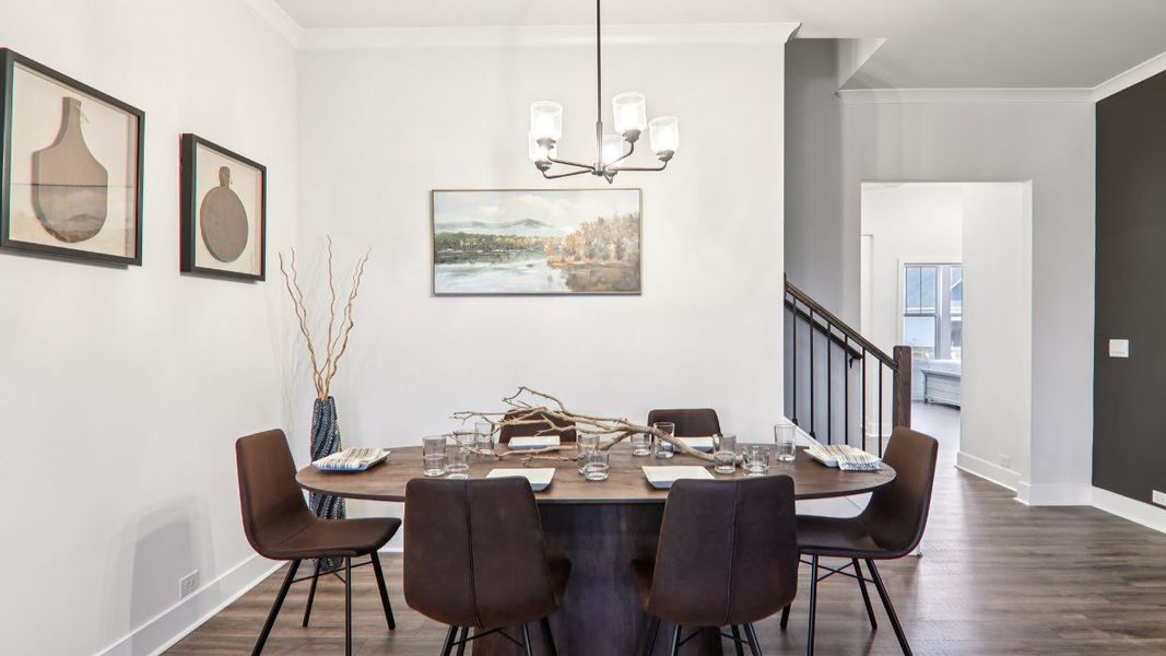 Furnished interior in a model home at Reserve at Tap Root Farms in Fletcher (Image 15).