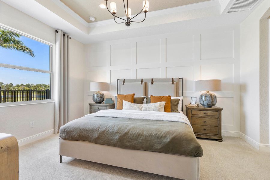 Furnished interior in a model home at The Sanctuary – Resort Collection in Punta Gorda (Image 32).