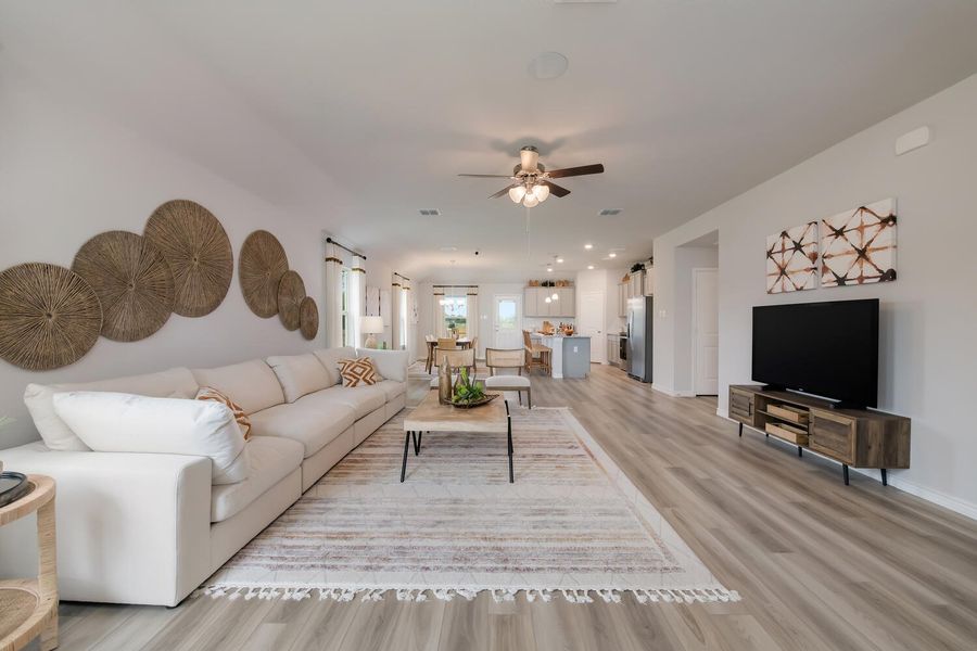 Furnished interior in a model home at Foxborough in Waco (Image 3). Furnished interior in a model home at Foxborough in Waco (Image 3).