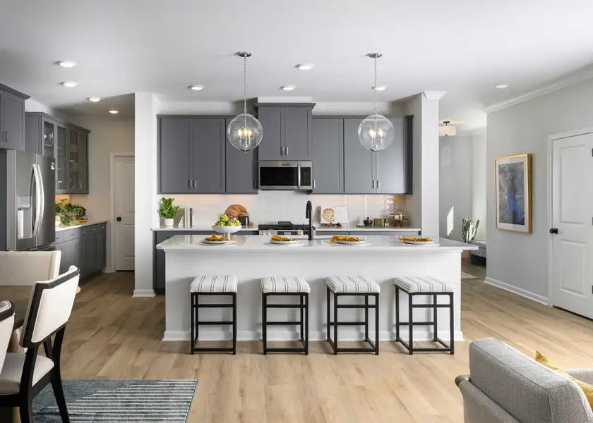 Furnished interior in a model home at Whitley Preserve – Park Collection in Mint Hill (Image 3).